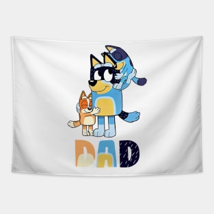 Bluey Cartoon Movie Funny TV Series dad Tapestry