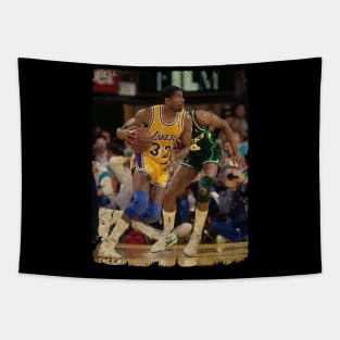 Scenery From Lakers vs Bucks Throughout The 1980's Tapestry