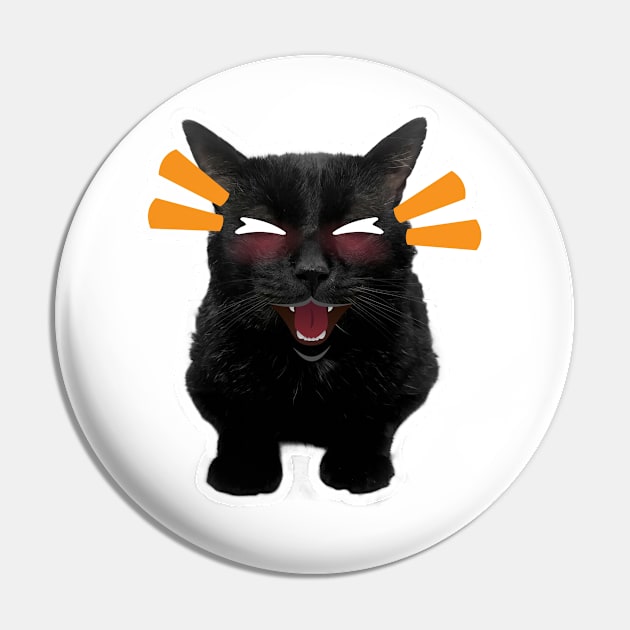 Funny Cat Pin by Screamingcat