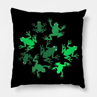 Frogs Froggies Hanging Out Pillow