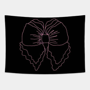 Pink Bow Ribbon Tapestry