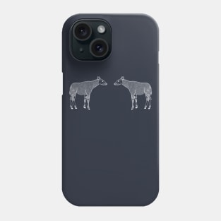 Zebra Giraffes or Okapis in Love - African animal design Phone Case