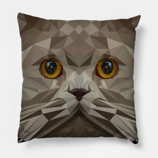Kitten Polygon Cute Race Gift Pillow