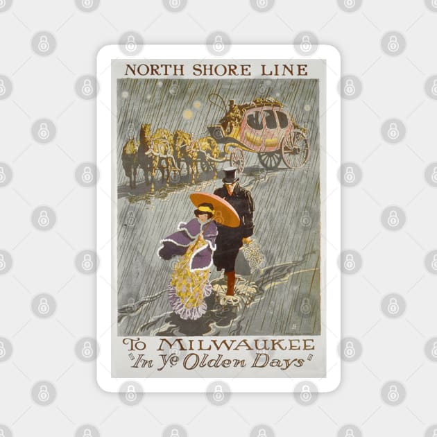 Milwaukee - Vintage Travel Poster Magnet by Culturio