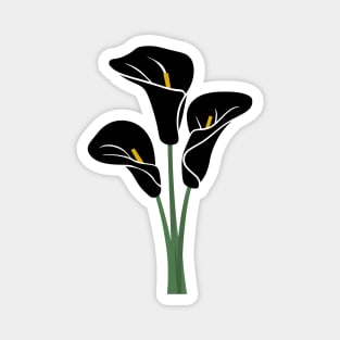 Black Calla lily Magnet