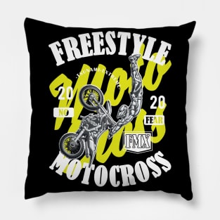 Freestyle Motocross FMX No Fear Yellow Pillow