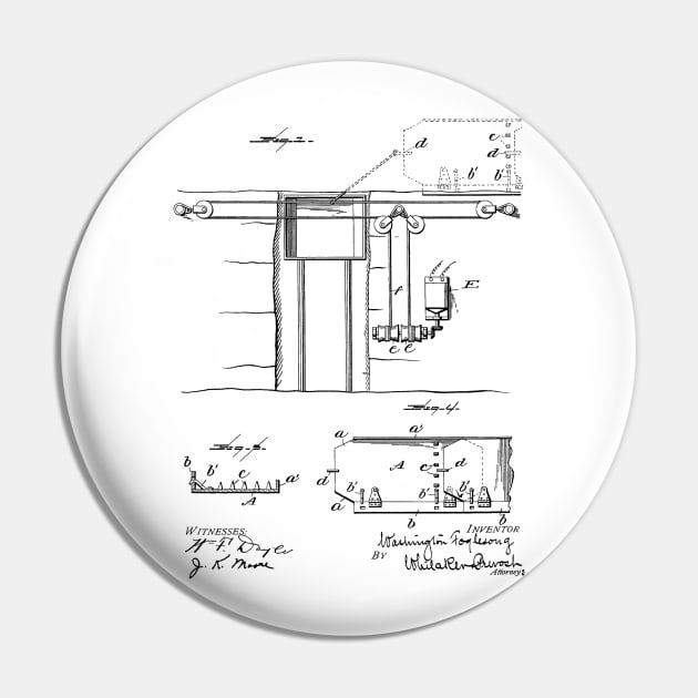 Method of Mining Coal Vintage Patent Hand Drawing Pin by TheYoungDesigns