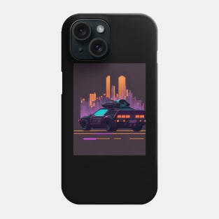 futuristic car pixel Phone Case