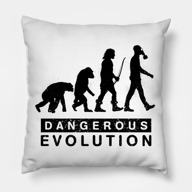 Dangerous Evolution Pillow by albertocubatas