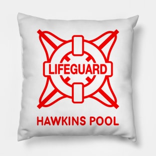 Hawkins Pool Lifeguard RED Pillow