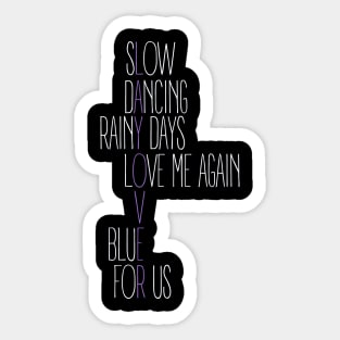 Rainy Days V Lyrics | Sticker