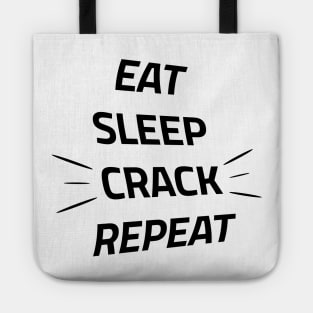 Eat Sleep Crack Repeat - Funny Gift For Chiropractor Tote