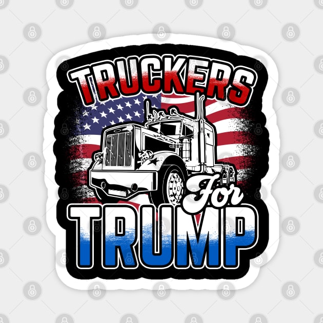 Truckers for Trump Republican Semi-Drivers Unite Magnet by screamingfool