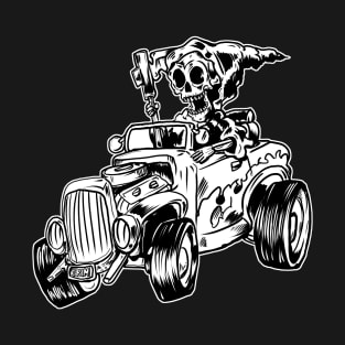 Hot Rod Grim Reaper Driving Boi T-Shirt