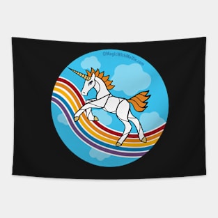 Rainbow Unicorn v3 — Dancing Uniquorn Illustration series Tapestry