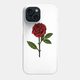 Fabulous Red Rose Design Phone Case