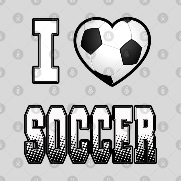 I Love Soccer T-shirt by soccer t-shirts