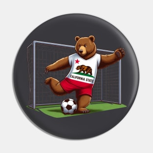 California Bear Soccer Player Pin