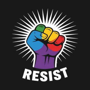 Rainbow Resist Trump  Anti-Trump LGBT Gay Pride T-Shirt