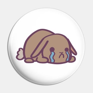 Crying Bunny Rabbit Pin