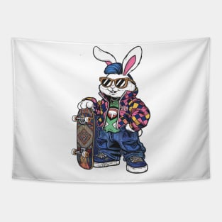 Bunny Funny Skate Tapestry Tapestry