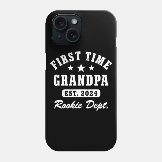 First Time Grandpa est. 2024 Funny Soon To Be Grandpa Phone Case by FloraLi