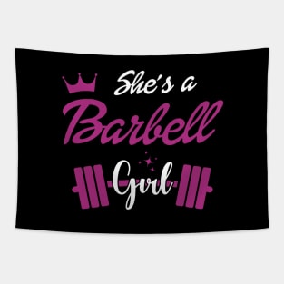 She's a BARBELL Girl Tapestry