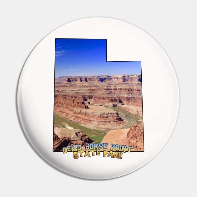 Utah State Outline - Dead Horse Point State Park Pin by gorff