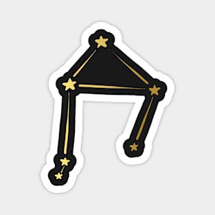 Libra Zodiac Art Gold Magnet