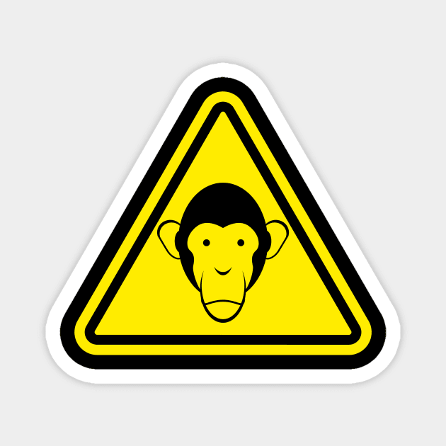 Monkey road sign Magnet by Travelite Design