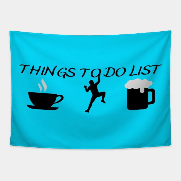 Things To Do List - Rock Climbing Tapestry by Owl Canvas