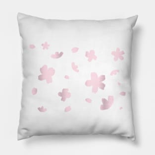 Metallic Pink Cherry Blossoms Pillow