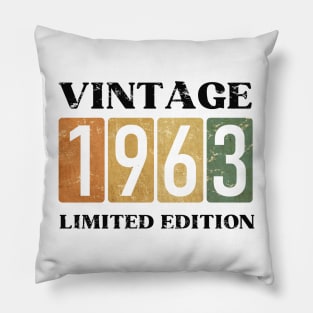 Vintage 1963 Birthday Pillow