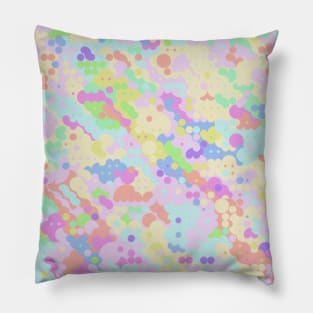 Funky Pastel Rainbow Geometric Pillow