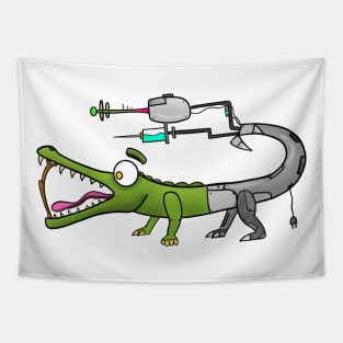 Robot Crocodile Tapestry