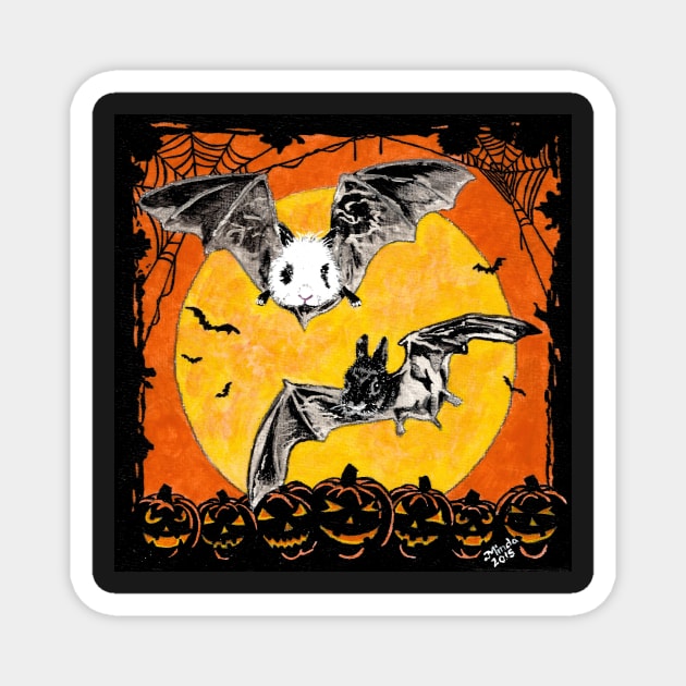 Spooky Series-Happy, Flappy, Hoppy Halloween! Magnet by ArtbyMinda