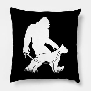 Bigfoot Walking Boxer Dog Pillow