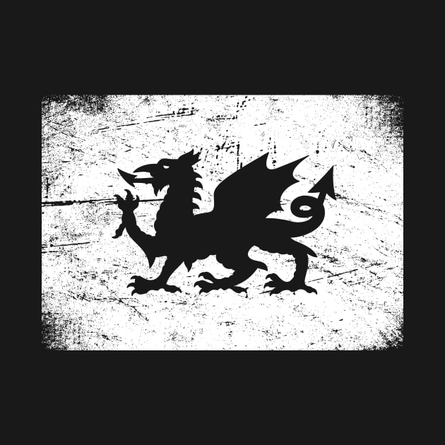 Distressed Medieval Dragon Flag by MeatMan