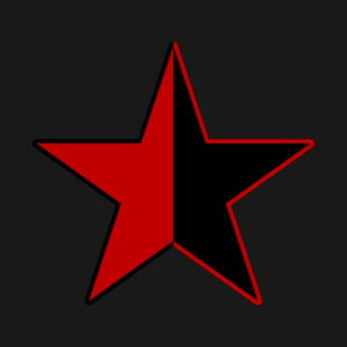 Red And Black Star - AnCom, Anarchist, Socialist, Leftist, Communist, Libertarian Socialist T-Shirt