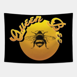 Retro 80s Tropical Sun Vaporwave Summer Queen Bee Tapestry