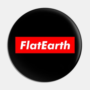 FlatEarth - The Earth is flat: A funny Conspiracy Theory Pin