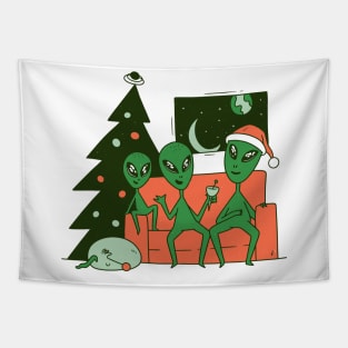 Alien Christmas Tapestry