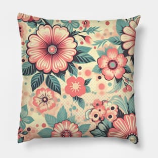 Pink Flowers Pillow