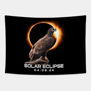 Celestial Eagle Eclipse: Iconic Tee for Wilderness Explorers and Birdwatchers Tapestry