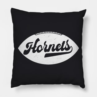 Retro Hornets Football Pillow