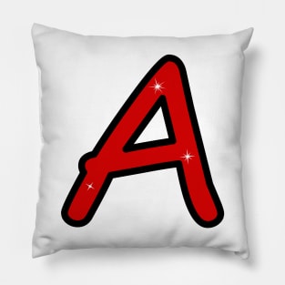 Letter A. Name with letter A. Personalized gift. Abbreviation. Abbreviation. Lettering Pillow