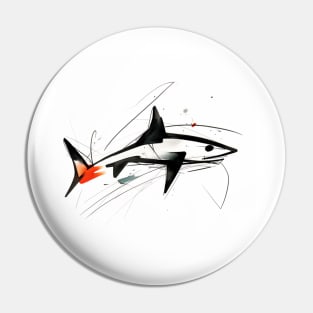 Shark Abstract Style Pin