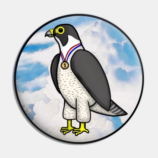 Peregrine Falcon Gold Medal Pin