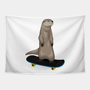 Otter Skater Skateboard Tapestry