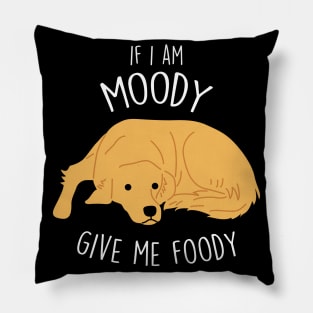 Golden Retriever Dog Moody Foody Pillow
